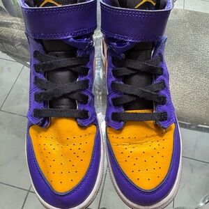 Jordan Purple and Black and yellow NY Knicks Colors